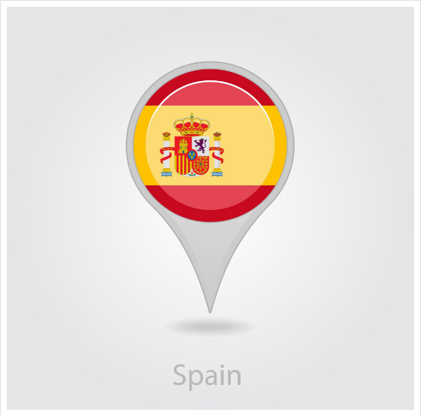 Screenshot_2020-04-06 Spanish flag pin map icon vector image on VectorStock Spain Website Design