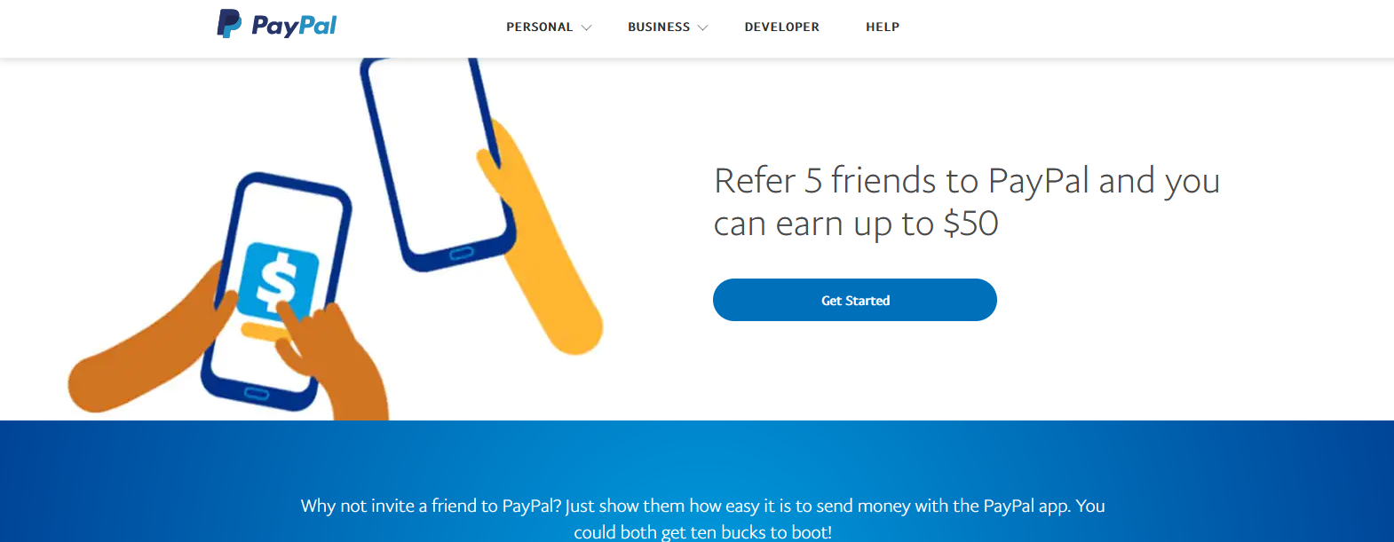 Get 10 for referring a friend on Paypal Webvator