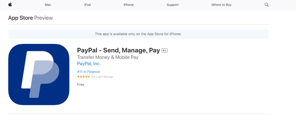 Paypal Uganda Apple App link