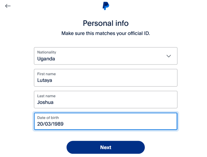 How to create paypal account in Uganda