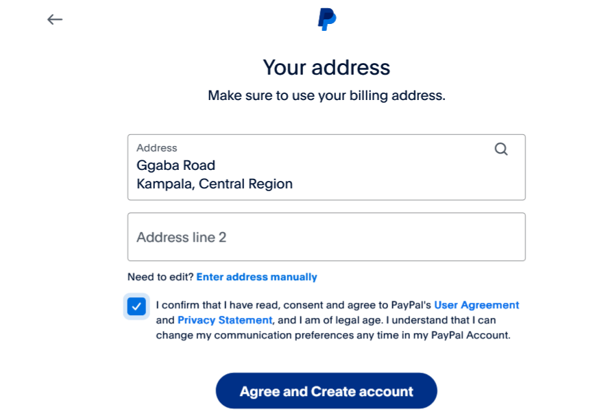 How to create paypal account uganda