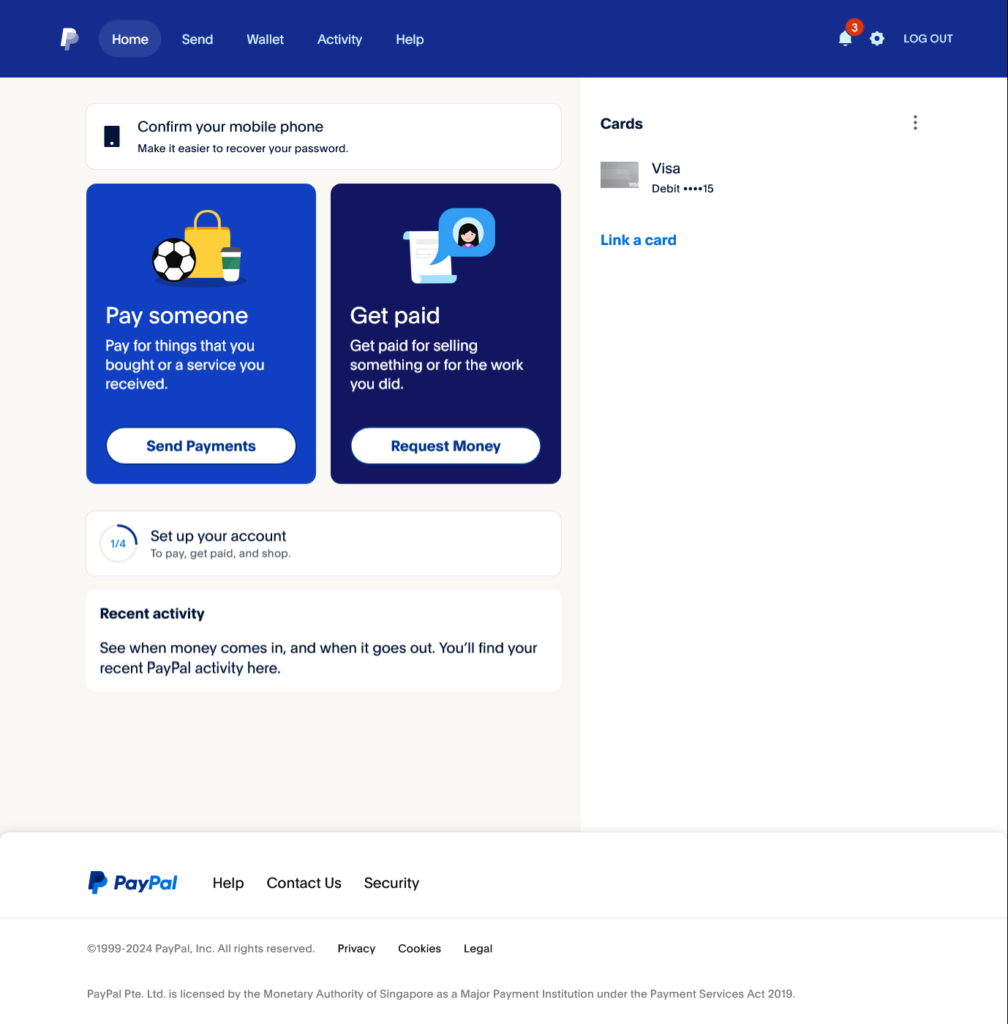 Uganda Paypal account overview